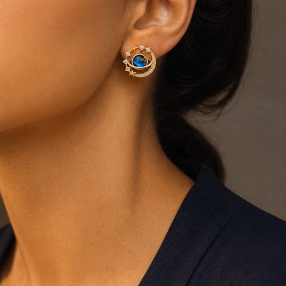Collar Saturno + aretes de regalo
